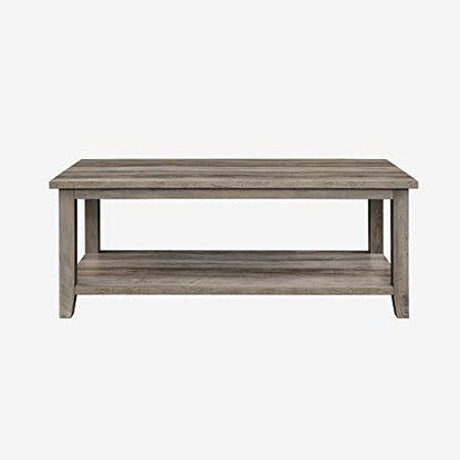 Walker Edison Akron Open Box Lift-Top Storage Coffee Table, Brown - WoodArtSupply