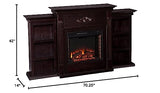 SEI Furniture Tennyson Electric Bookcases Fireplace, Espresso (FA8545BE) SEI Furniture