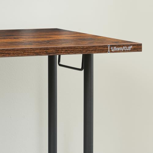 HOOBRO Printer Stand, Large Printer Table with Charging Station, Industrial Printer Storage Shelf with Wheels, 3-Tier Rolling Printer Cart for Home Office, Rustic Brown and Black BF48UPS01 HOOBRO