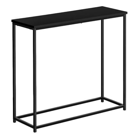 Monarch Specialties I 2250 Accent Table, Console, Entryway, Narrow, Sofa, Living Room, Bedroom, Metal, Laminate, Black, Contemporary, Modern Monarch Specialties