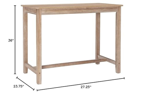 Linon Distresed 36 inch Height Pub Claridge Table, Distressed Brown Counter Linon