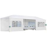10X30 FT Pop Up Canopy Tent, Outdoor Event Gazebo with 8 Removable Sidewalls, Wind-Resistant Frame & Easy Setup for Receptions, Party, Wedding, Corporate Events, White CuisinSmart