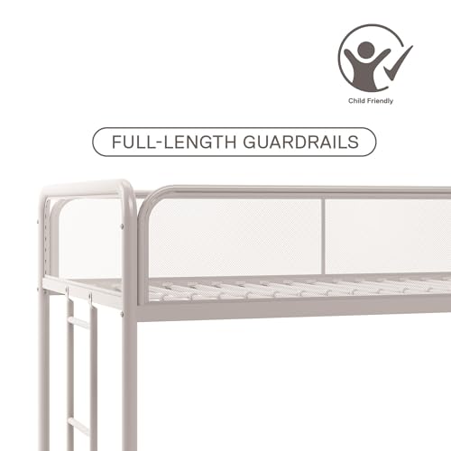 DHP Isaiah Triple Twin Metal Bunk Bed, Off White DHP