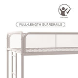 DHP Isaiah Triple Twin Metal Bunk Bed, Off White DHP