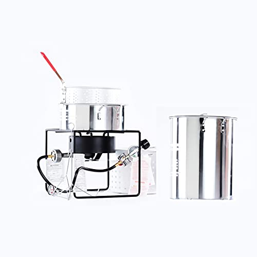King Kooker Propane Outdoor Fry Boil Package with 2 Pots, silver, one size (12RTFBF3) King Kooker
