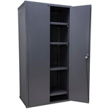 Jamco Extra Heavy Duty Steel Storage Cabinet with Solid Lockable Doors, 14-Gauge All-Welded Metal Cabinet, 4 Adjustable Shelves, 7,200 lbs Capacity, 24" D x 36" W x 74" H, Gray Jamco