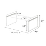 Yamazaki Home Adjustable Shoe Rack - Spacesaving Storage Solution Steel One Size White YAMAZAKI