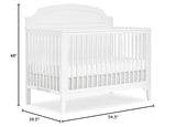 Dream On Me JPMA & Greenguard Gold Certified Milton 5-in-1 Convertible Crib Made with Sustainable New Zealand Pinewood in White, Non-Toxic Finish Dream On Me