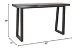 Jennings Solid Wood Live Edge Sofa Bar Table in Cherry and Ebony Finish Steve Silver