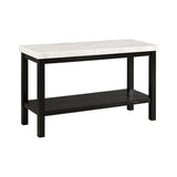 Picket House Furnishings Evie Wood Frame & Marble Top Console Table-White/Black Picket House
