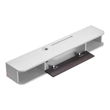 VEVOR Floating TV Stand, 47 in Wall Mount Entertainment Center with Cable Hole, Modern Floating TV Shelf with Storage Cabinet, Particle Board Console for DVD Player, Cable Box, Game Console, White VEVOR