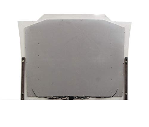 Acme Kaitlyn Wooden Frame Mirror with LED in White and Champagne Acme