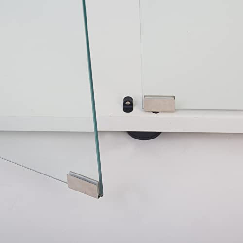 Modern Glass Curio Cabinet with Glass Doors - Stylish Display Case for Collectibles - Standing Cabinet with Glass Case for Elegant Showcase (2 Shelves with 2 Door, White) ZVAIGE