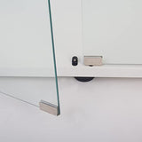 Modern Glass Curio Cabinet with Glass Doors - Stylish Display Case for Collectibles - Standing Cabinet with Glass Case for Elegant Showcase (2 Shelves with 2 Door, White) ZVAIGE