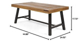 Christopher Knight Home Liton Indoor Acacia Wood Coffee Table, Sandblast Finish / Rustic Metal Christopher Knight Home