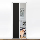 MaKefeile No-Drilling Interior Accordian Door,Sliding Folding Door with Aluminum Frame and Blackout Cellular Fabric, Room Divider Panels for Patio Closet Barn Hallways Shower Doors, Customize, Black MaKefeile