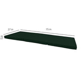 D&D Futon Furniture Trifold Foam Beds, Floor Tri-Fold Bed, Foldable Shikibuton Mattress Cushion Topper Mat for Space Saving Sleepover 3x27x75 in, Hunter Green D&D Futon Furniture