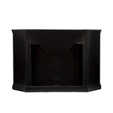 SEI Furniture Claremont Corner Convertible New Electric Fireplace with Storage, Black SEI Furniture