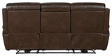 Barcalounger Sandover Power Reclining Sofa, Tri-Tone Chocolate BarcaLounger