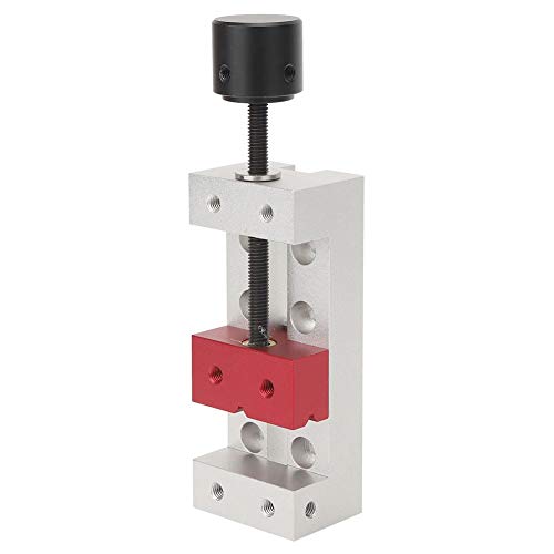Mini Drill Press Vice Bench Vice Clamp Aluminum Flat Clamp Opening Parallel Table Bench Vise Press Machine Vise DIY Carving Bed Tool Fixing Tool YWBL-WH
