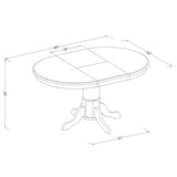East West Furniture POML7-SBR-W 7 Piece Kitchen Table & Chairs Set Consist of an Oval Dining Table with Butterfly Leaf and 6 Dining Room Chairs, 42x60 Inch, Saddle Brown East West Furniture