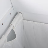 Household Essentials Single Load Hamper Cabinet Seat, White Household Essentials