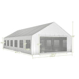 GihulaGo 20x40 ft Party Tent, Outdoor Heavy Duty Party Wedding Big Tent Event Shelters, Upgraded Galvanized Canopy with Removable Sidewalls, Doors, 4 Sandbags and 3 Carry Bags GihulaGo