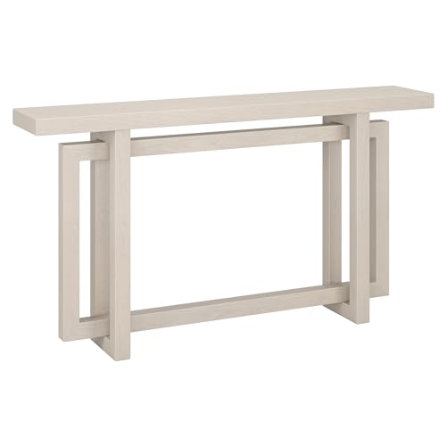 Henn&Hart Breslow Console Table, 55" Wide, White Henn&Hart
