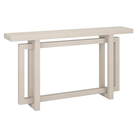 Henn&Hart Breslow Console Table, 55" Wide, White Henn&Hart