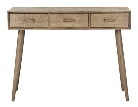 Safavieh Home Albus Mid-Century Modern Chocolate 3-drawer Console Table SAFAVIEH