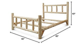 CASTLECREEK North American Cedar Log King Bed with Headboard and Footboard; Rustic Natural Unfinished Wooden Bed Frames CASTLECREEK