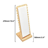 Golden Strawberry 2 Pack Bamboo Panel Jewelry Necklace Tabletop Display Boards Stand (White) Golden Strawberry