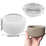 LSLEVA Storage Box with Lids Candle Jar Molds Set, Creative Silicone Candle Vessels Pot Molds, Concrete Round Stripe with Cover Bottle Making Moulds for Storage Candle Holder (A)