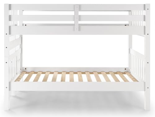 Bedz King Stairway Bunk Beds Twin over Twin with 3 Drawers in the Steps, White Bedz King
