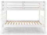 Bedz King Stairway Bunk Beds Twin over Twin with 3 Drawers in the Steps, White Bedz King