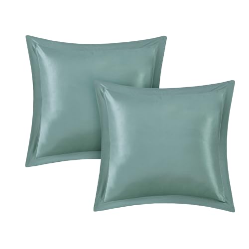 Madison Park 24 Piece Faux Silk Paisley Queen Comforter Set with Matching Curtains, Down Alternative Hypoallergenic - Teal, Queen (90 in x 90 in) Madison Park