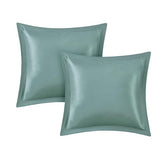 Madison Park 24 Piece Faux Silk Paisley Queen Comforter Set with Matching Curtains, Down Alternative Hypoallergenic - Teal, Queen (90 in x 90 in) Madison Park
