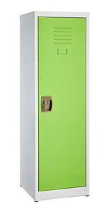 AdirOffice Kids Steel Metal Storage Locker - for Home & School - with Key & Hanging Rods (48 in, Green) AdirOffice
