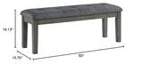 Signature Design by Ashley Hallanden Rustic Tufted Upholstered Dining Room Bench, Gray Signature Design by Ashley