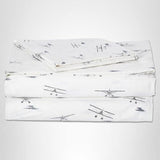 Eddie Bauer - Twin Bed Sheets, Cotton Percale Bedding Set with Matching Pillowcase, Crisp & Cool, Dorm Essentials (Sea Planes Blue) Eddie Bauer