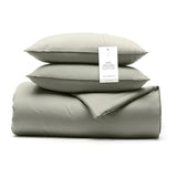 BOLL & BRANCH Signature Comforter Set - Full/Queen, Sageleaf - Duvet Insert and Cover in One Layer - Luxury Organic Cotton, Down Alternative, Hypoallergenic, All-Season - 1 Comforter and 2 Shams BOLL & BRANCH