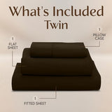 Utopia Bedding Twin Bed Sheets Set - 3 Piece Bedding - Brushed Microfiber - Shrinkage and Fade Resistant - Easy Care (Twin, Brown) Utopia Bedding