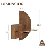 Behomes Soluna Solid Wood Floating Nightstand, Wall Mounted Nightstand, Floating Bedside Table for Bedroom and Living Room, Modern Rustic Wood Night Stand, Small Floating Shelf Accent, Walnut Behomes Furniture