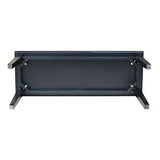 IC International Concepts, Shaker Style Bench Real/Solid Parawood, Kitchen/Dining, Sturdy & Reliable Seating, Easy Assembly, 39"W x 14"D x 18"H, 450 Lbs Wt. Capcity, Black IC International Concepts,
