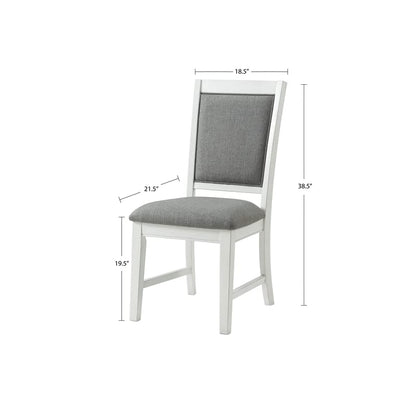 Martin Svensson Home Del Mar Dining Chair (Set of 2) White and Grey Linen