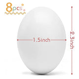 SallyFashion 8Pcs Wooden Faux Fake Eggs, Easter Eggs, Children Play Kitchen Game Food Toy - White Color SallyFashion