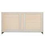 Design House Brookings 60 Inch Bathroom Vanity, Ready to Assemble, Solid Wood, Sherwin Williams® White, 599019-WHT Design House