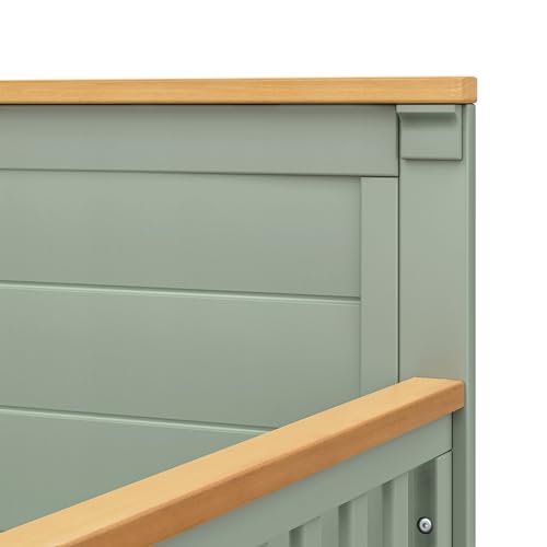 DaVinci Shea 4-in-1 Convertible Crib in Light Sage and Honey, GREENGUARD Gold Certified DaVinci