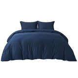 Bedsure 100% Bamboo Duvet Cover King Size - Lightweight Silky Cooling Rayon Derived from Bamboo Comforter Cover Set for Hot Sleepers, Breathable & Moisture-Wicking Bedding Set, Navy Bedsure