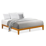 King Size Oak Platform Bed Frame with Sturdy Wooden Legs by East West Furniture East West Furniture
